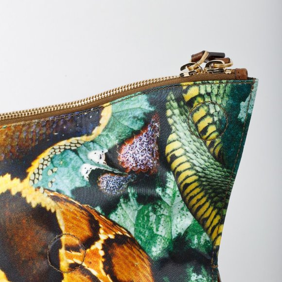 SOLD Alexander McQueen De Manta Snake Nylon Clutch - Picture 7 of 10